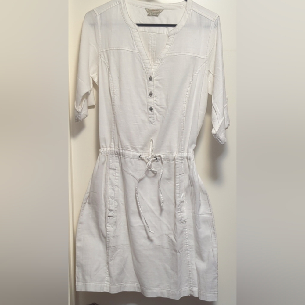 Royal Robbins White Button-Front Dress